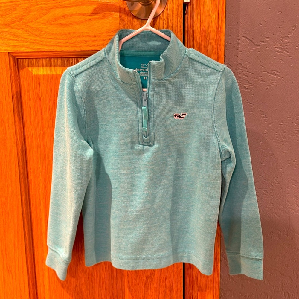 EUC Vineyard Vines Teal Quarter Zip